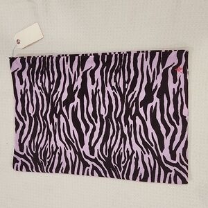 The Attico Brown and Purple Zebra Print Midi Skirt